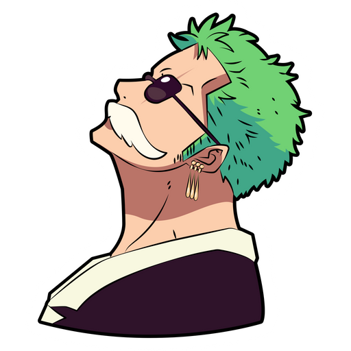 here is a One Piece Zoro Disguise Sticker from the One Piece collection for sticker mania
