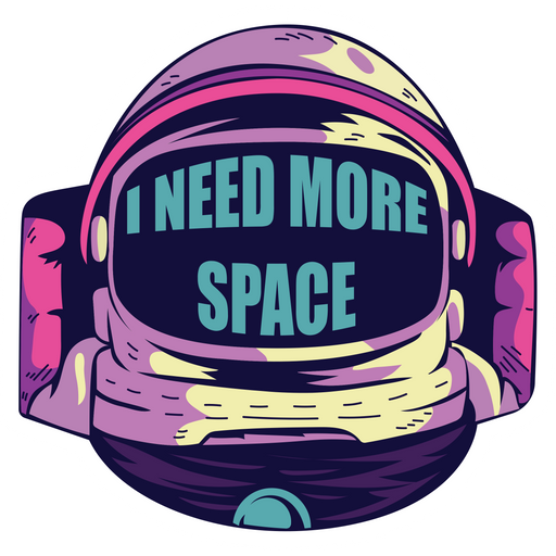 here is a Astronaut I Need More Space Sticker from the Outer Space collection for sticker mania