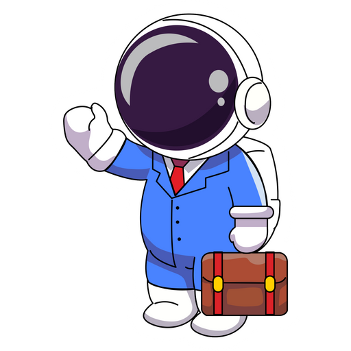 Astronaut Goes to Work Sticker