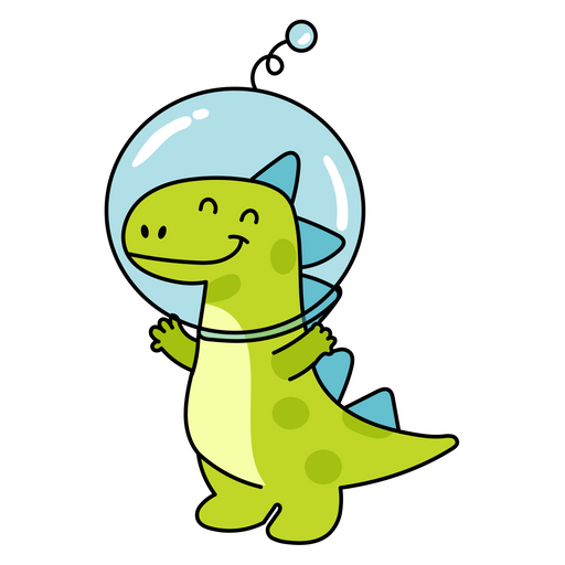 here is a Dinosaur Astronaut Sticker from the Outer Space collection for sticker mania