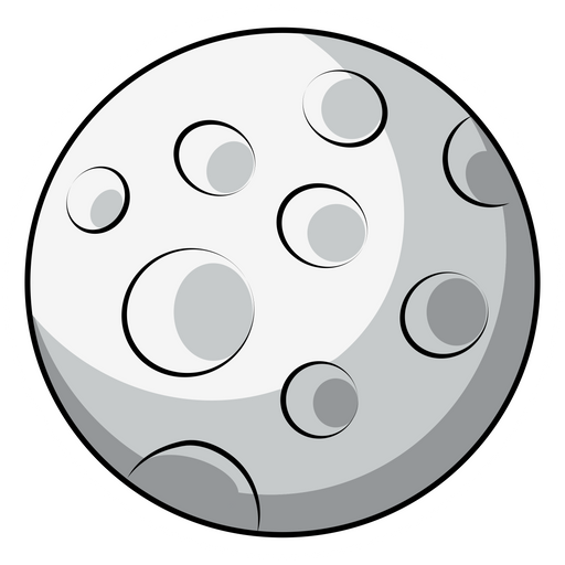 Gray Moon with Craters Sticker