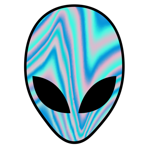 here is a Hologram Alien Sticker from the Outer Space collection for sticker mania