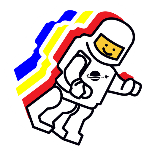 here is a LEGO Astronaut Sticker from the Outer Space collection for sticker mania