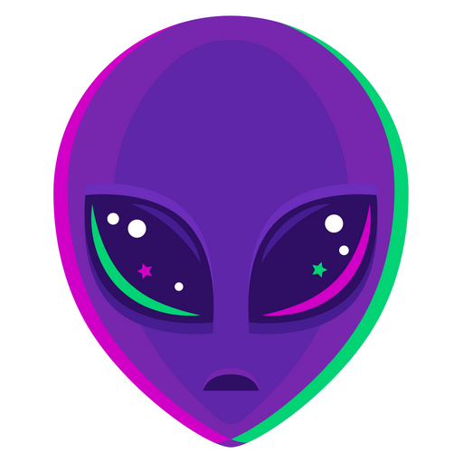 here is a Purple Alien Sticker from the Outer Space collection for sticker mania