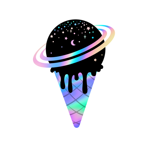 here is a Space Ice Cream Sticker from the Outer Space collection for sticker mania