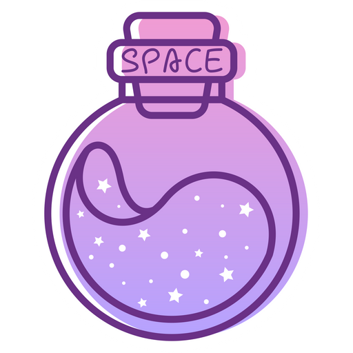 Space in Laboratory Flask Sticker
