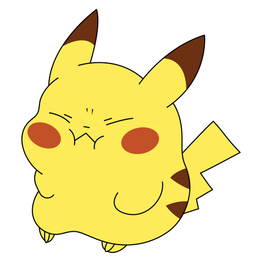 Pokemon Angry Pikachu Sticker