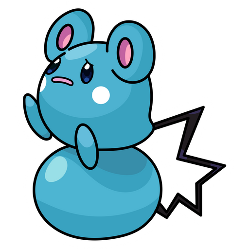here is a Pokemon Azurill Sad Sticker from the Pokemon collection for sticker mania