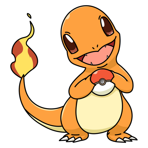 here is a Pokemon Charmander Sticker from the Pokemon collection for sticker mania
