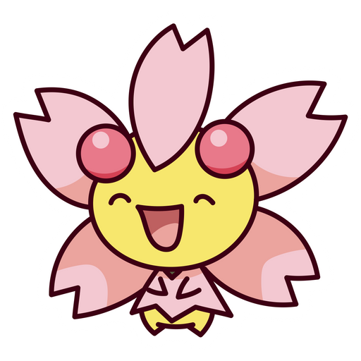here is a Pokemon Cherrim Happy Sticker from the Pokemon collection for sticker mania