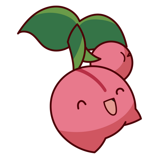 here is a Pokemon Cherubi Smiling Sticker from the Pokemon collection for sticker mania