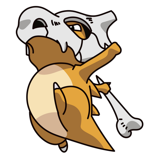 here is a Pokemon Cubone Strike Sticker from the Pokemon collection for sticker mania
