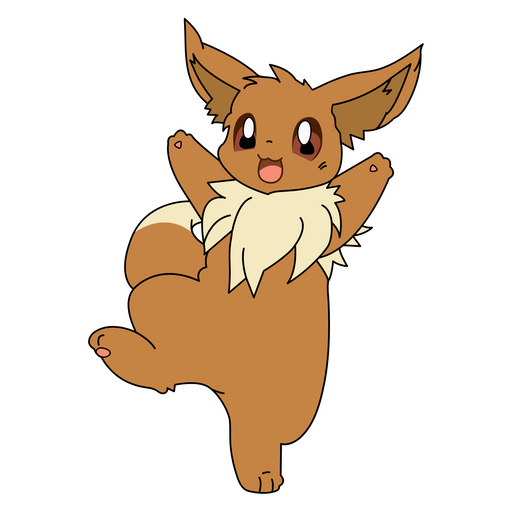 here is a Pokemon Eevee Happy Sticker from the Pokemon collection for sticker mania