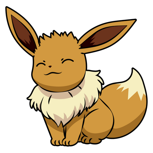 here is a Pokemon Eevee Smile Sticker from the Pokemon collection for sticker mania