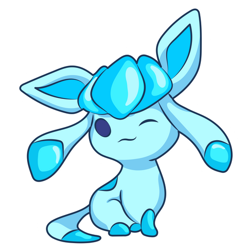 here is a Pokemon Glaceon Sticker from the Pokemon collection for sticker mania