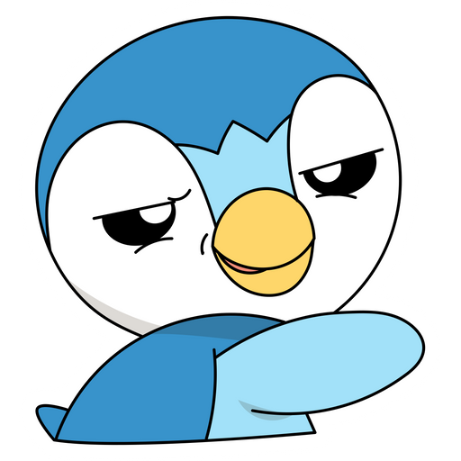 here is a Pokemon Piplup Smirk Sticker from the Pokemon collection for sticker mania