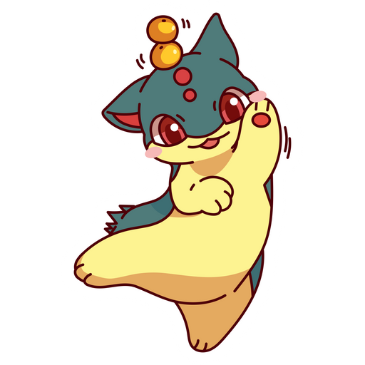 here is a Pokemon Quilava Tangerines Sticker from the Pokemon collection for sticker mania
