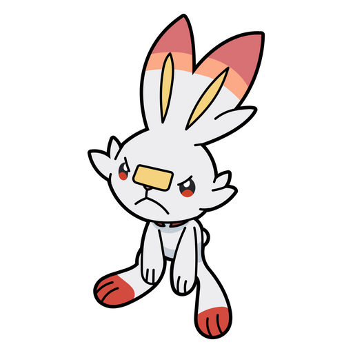 here is a Pokemon Evil Skorbunny Sticker from the Pokemon collection for sticker mania