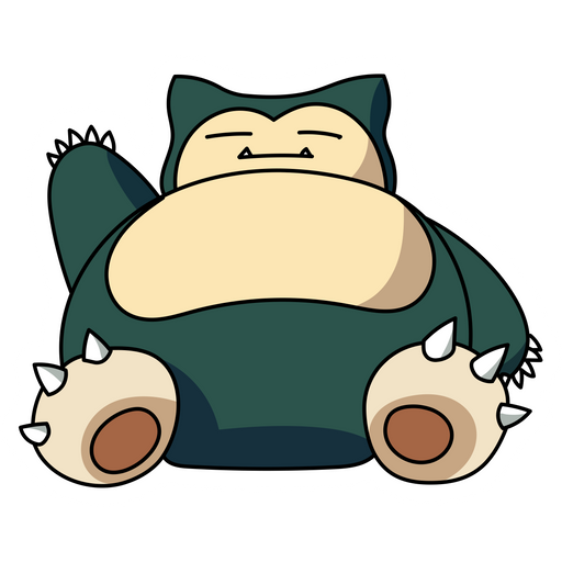 here is a Pokemon Snorlax Waves Its Hand Sticker from the Pokemon collection for sticker mania