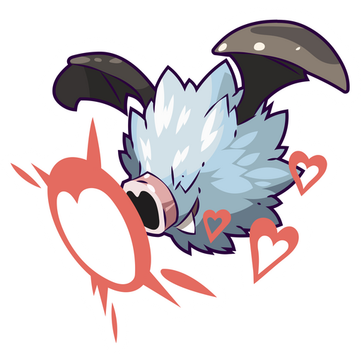 here is a Pokemon Woobat Heart Sticker from the Pokemon collection for sticker mania
