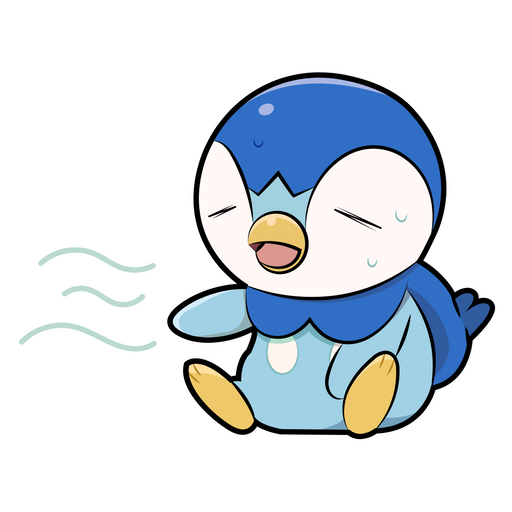 here is a Pokemon Piplup Hot Sticker from the Pokemon collection for sticker mania