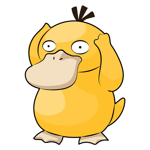 here is a Pokemon Psyduck Sticker from the Pokemon collection for sticker mania