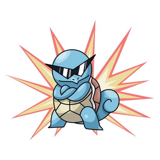 here is a Steep Squirtle Sticker from the Pokemon collection for sticker mania