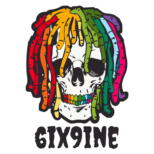 here is a 6ix9ine aka Daniel Hernandez Sticker from the Rappers collection for sticker mania