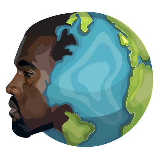 here is a Kanye West Planet Earth Sticker from the Rappers collection for sticker mania