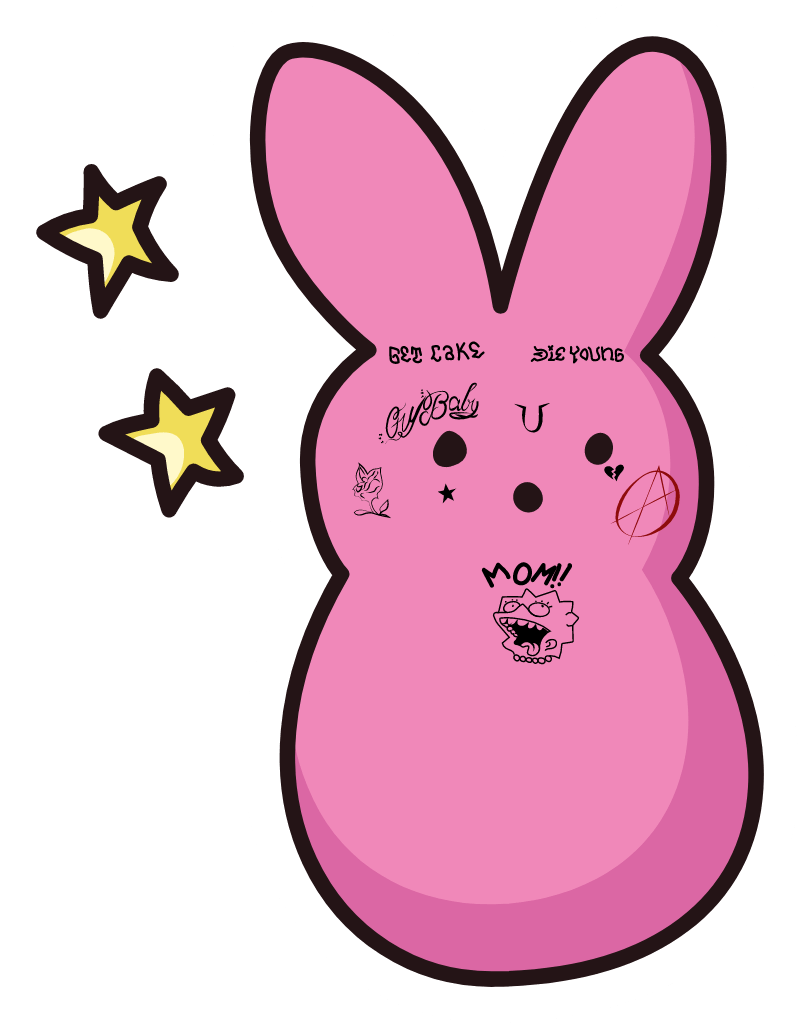 Lil Peep Bunny Sticker Sticker Mania - roblox rap extension