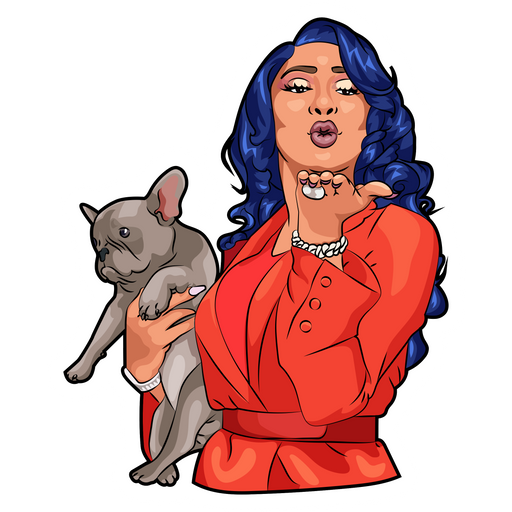 here is a Megan Thee Stallion Sticker from the Rappers collection for sticker mania