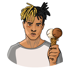 cool and cute XXXtectation with Ice Cream for stickermania