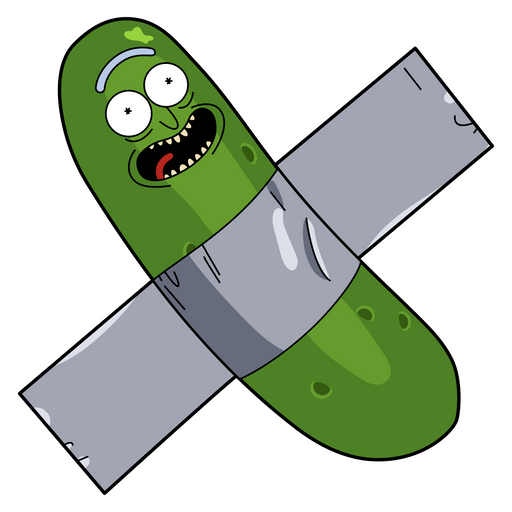 Duct Tape Pickle Rick Sticker