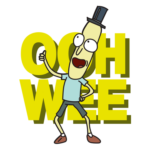 Rick and Morty Mr. Poopybutthole Ooh Wee Sticker