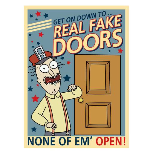 Rick and Morty Real Fake Doors Sticker