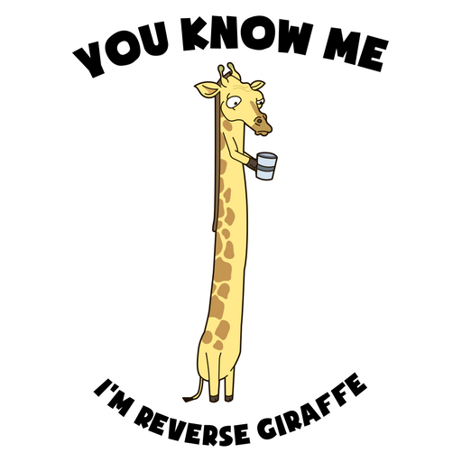 Rick and Morty Reverse Giraffe Sticker