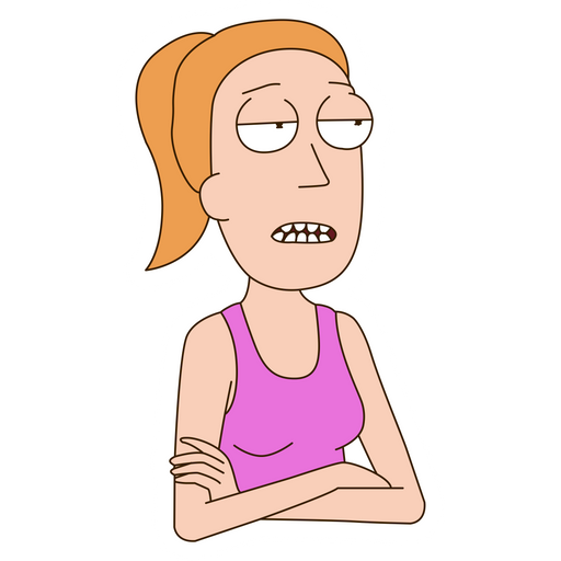 Rick and Morty Summer Smith Crossed Arms Sticker