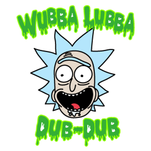Rick and Morty Wubba Lubba Dub-Dub Rick Sticker