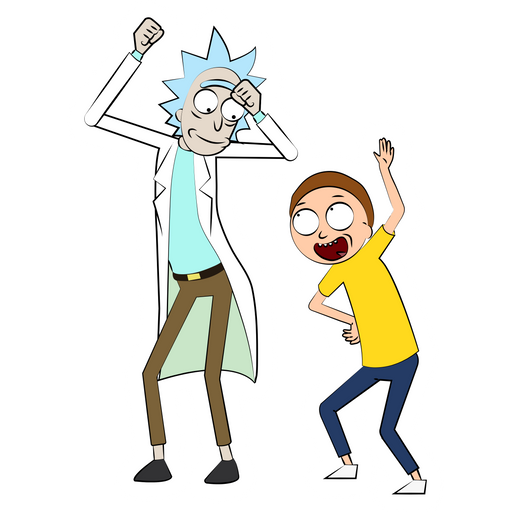 here is a Rick and Morty Dancing Sticker from the Rick and Morty collection for sticker mania