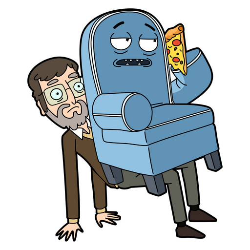 Rick and Morty Furniture People Sticker