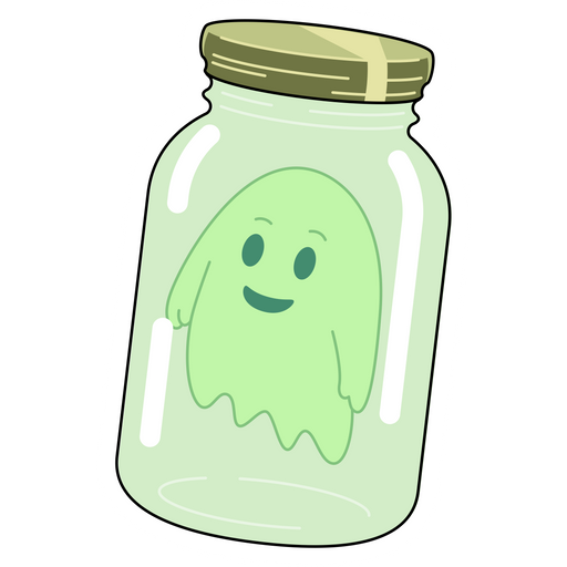Rick and Morty Ghost in Jar Sticker