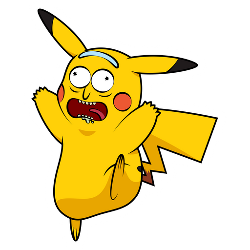 Rick and Morty Pikachu Pikarick Sticker