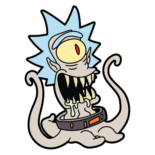 here is a Rick and Morty Rick Alien Sticker from the Rick and Morty collection for sticker mania