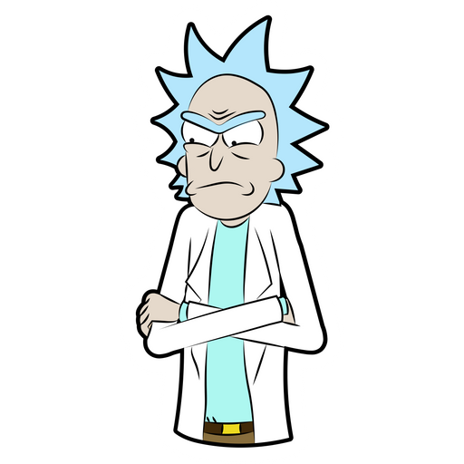 here is a Rick and Morty Offended Rick Sticker from the Rick and Morty collection for sticker mania