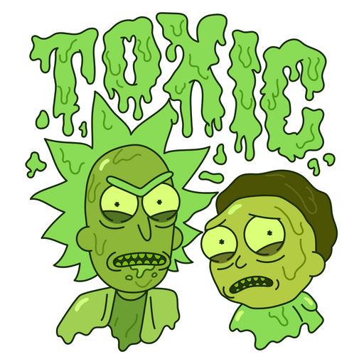 here is a Rick and Morty Toxic Sticker from the Rick and Morty collection for sticker mania