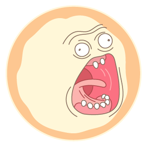 cool and cute Rick and Morty Screaming Sun for stickermania