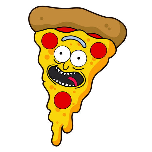 Rick and Morty Pizza Rick Sticker