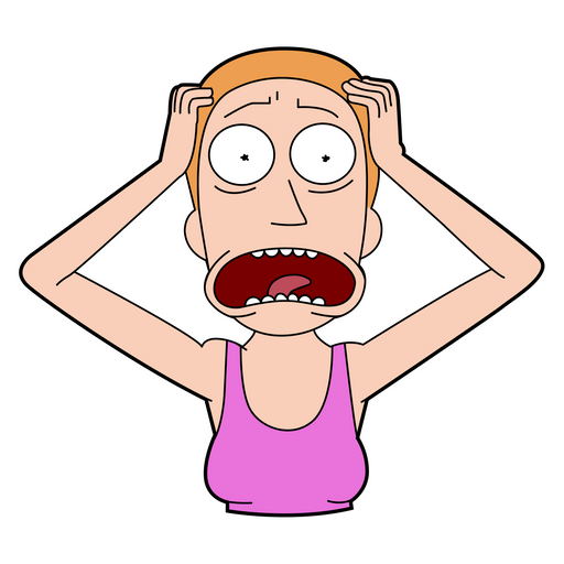 here is a Screaming Summer Smith Sticker from the Rick and Morty collection for sticker mania