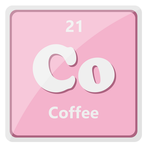 here is a Co The Element of Coffee Sticker from the School collection for sticker mania