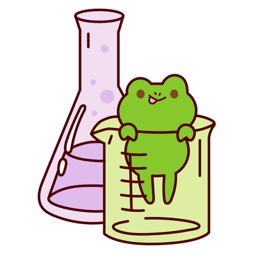here is a Science Frog Sticker from the School collection for sticker mania